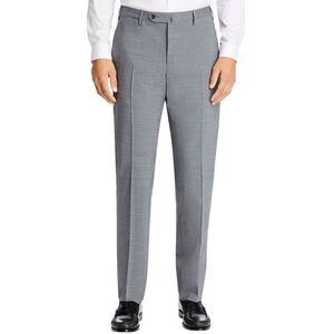 PT01 Pantaloni Torino Mens Solaro Wool & Cotton Dress Pants 39 Grey IT 56